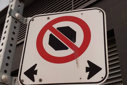 no stopping sign