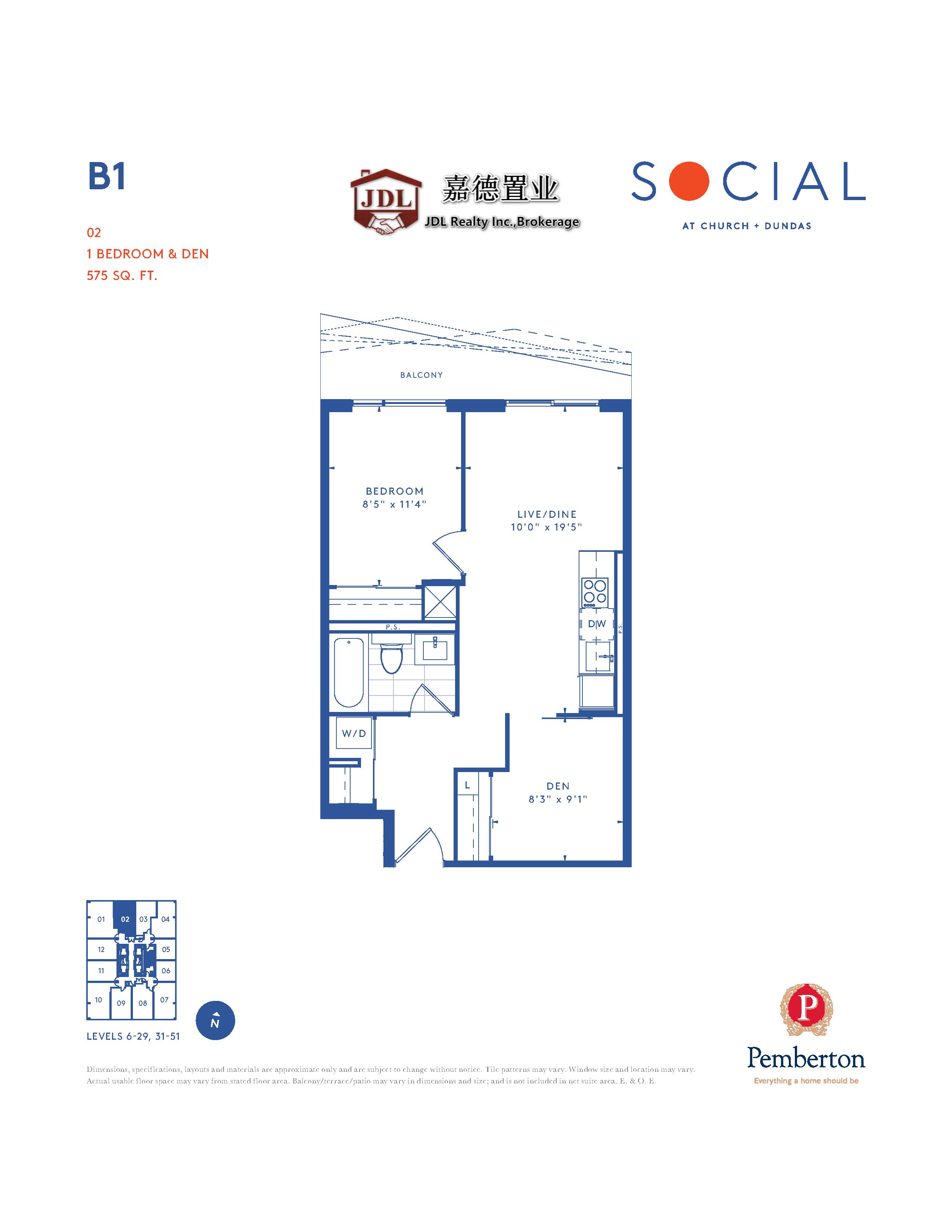 Social Tower floor plan 1 3